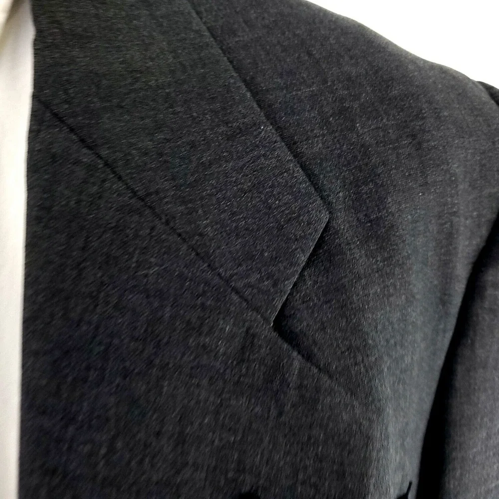 Christian Dior Monsieur Wool 2‎ Button Blazer 42L Gray Twill